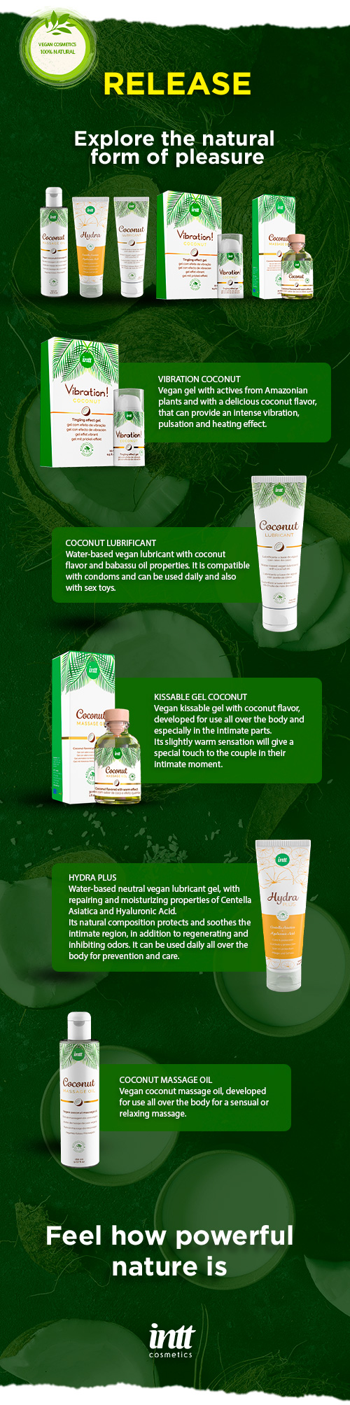 Рідкий вібратор Intt Vibration Coconut NEW 100% Vegan зі смаком кокосу, 15 мл