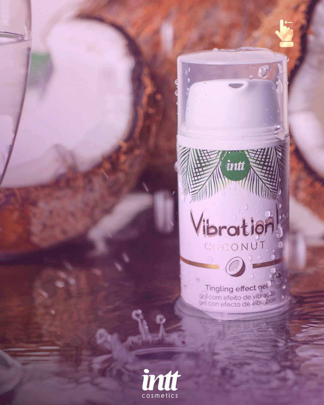 Рідкий вібратор Intt Vibration Coconut NEW 100% Vegan зі смаком кокосу, 15 мл