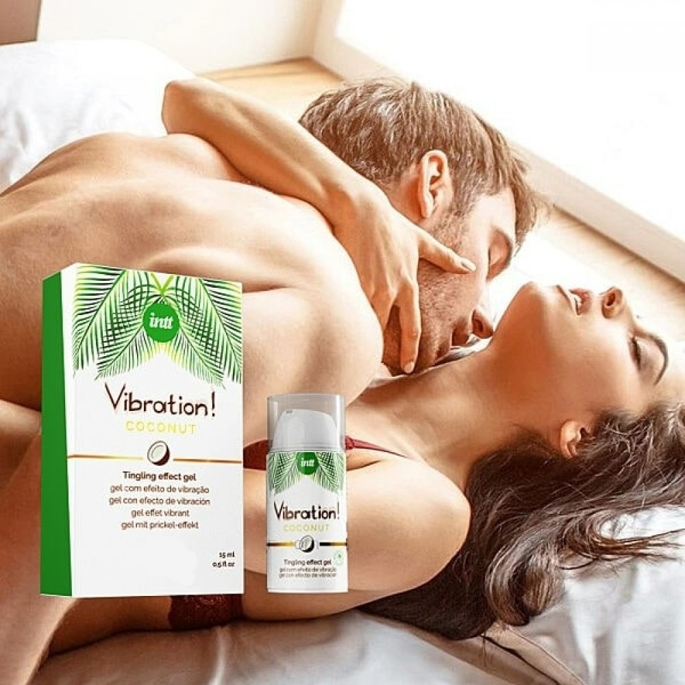 Рідкий вібратор Intt Vibration Coconut NEW 100% Vegan зі смаком кокосу, 15 мл