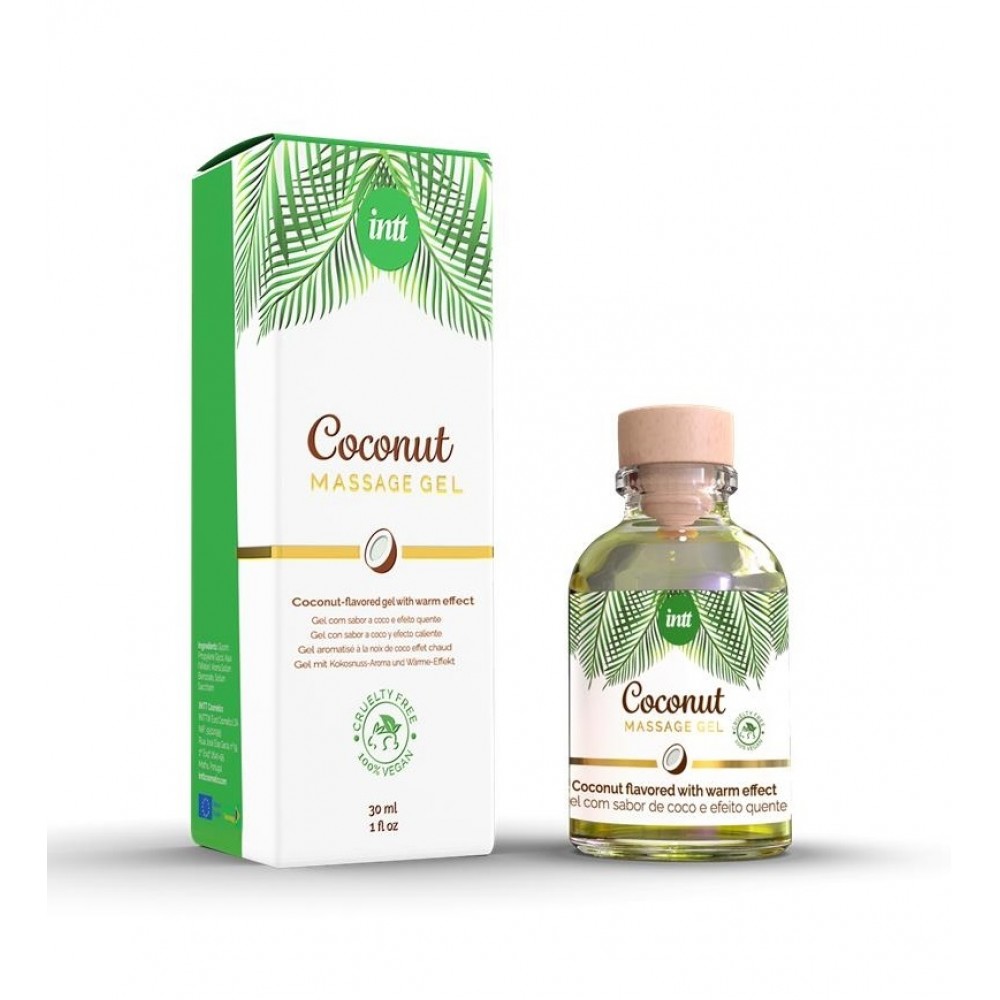 Масажний гель для інтимних зон з розігріваючим ефектом Intt Coconut та ароматом кокосу, 30 мл