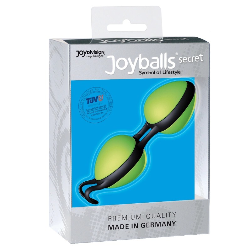 Вагінальні кульки зі зміщеним центром ваги JoyDivision Joyballs Secret зелено-чорні