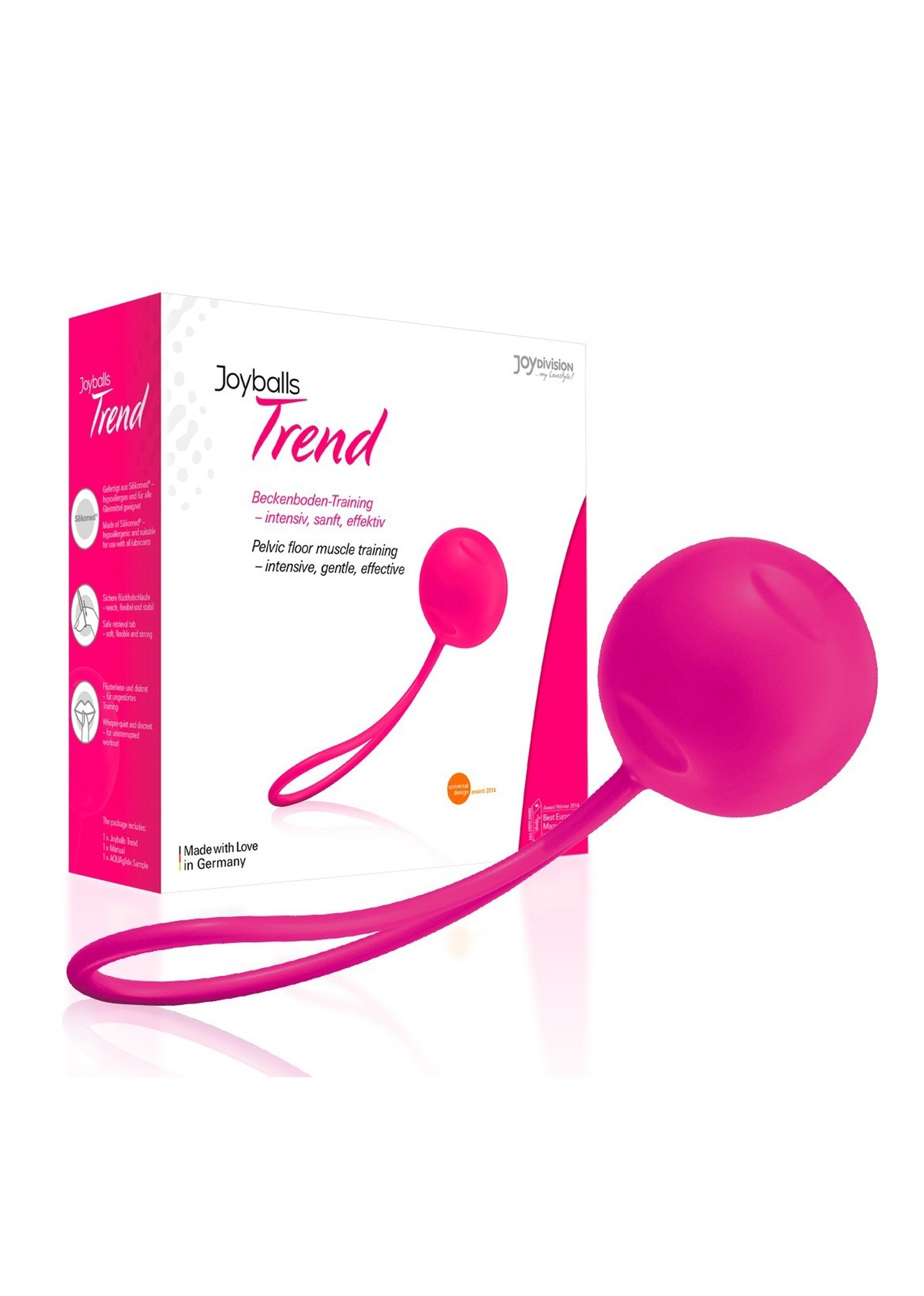 Вагінальна кулька, рожева, 3.5 см Joyballs Trend
