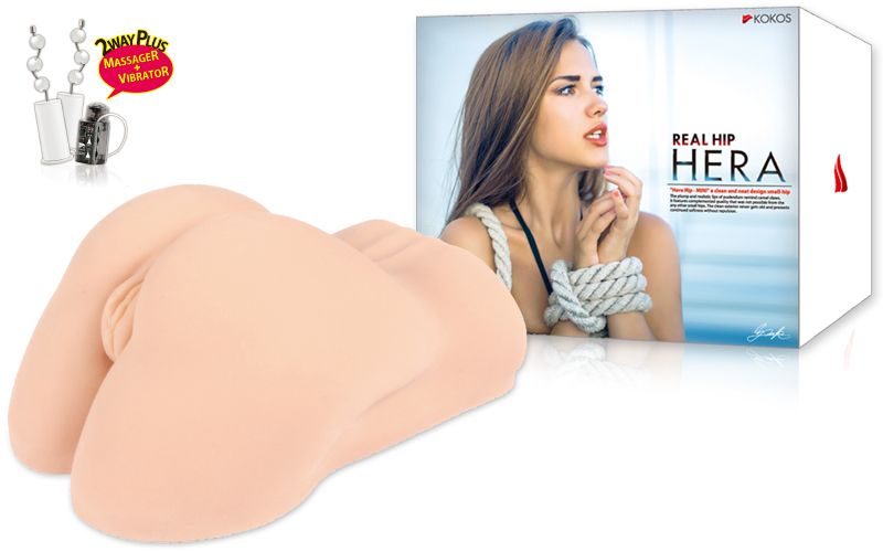Мастурбатор Kokos Hera Hip Real Deluxe з вібрацією