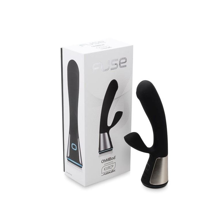 Вібратор-кролик Ohmibod Fuse KIIROO з інтерактивним підключенням, чорний