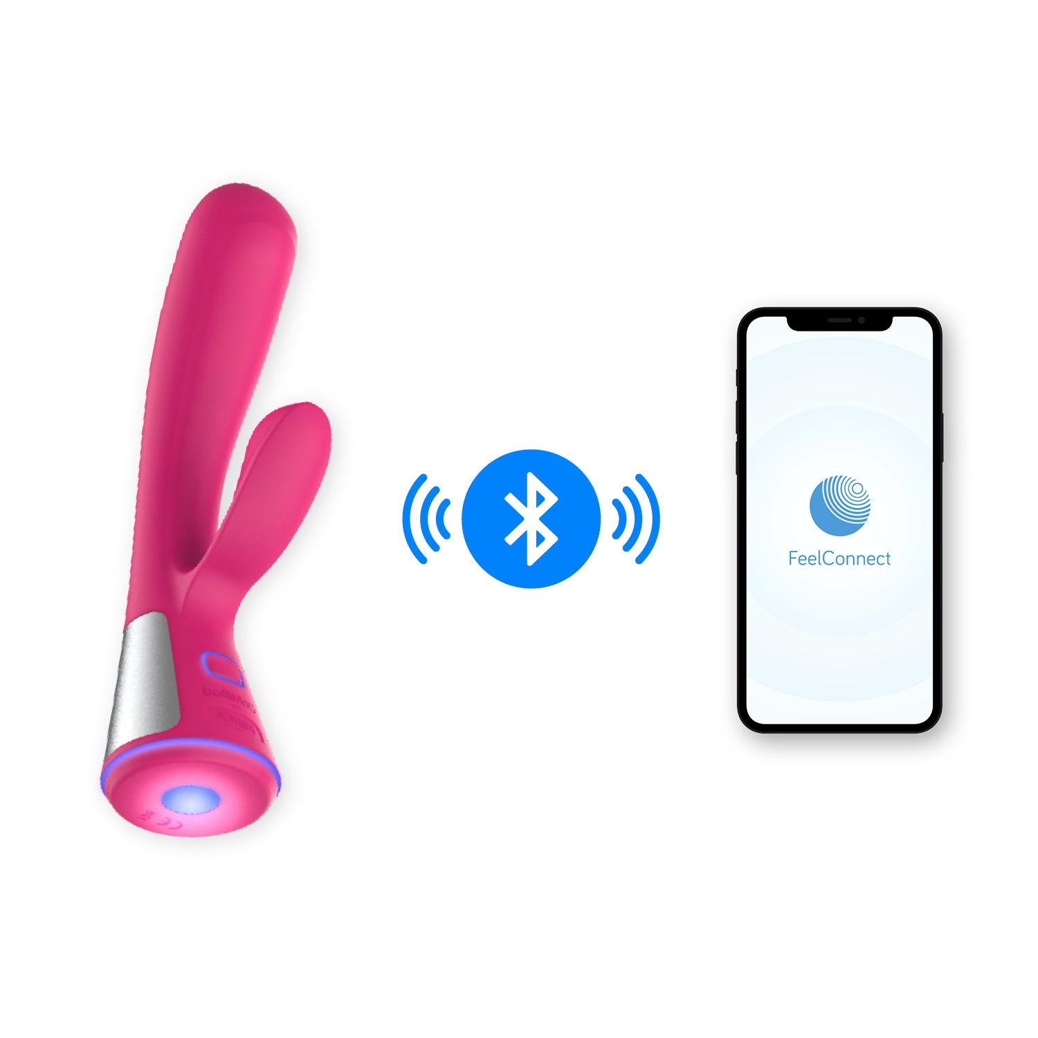 Вібратор-кролик Ohmibod Fuse KIIROO з інтерактивним підключенням, рожевий
