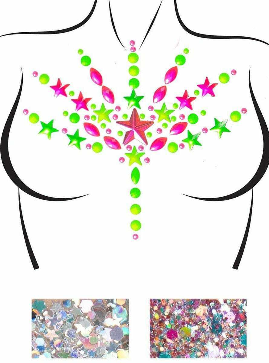 Наклейки на тіло Leg Avenue Bliss Neon Body jewels sticker O/S