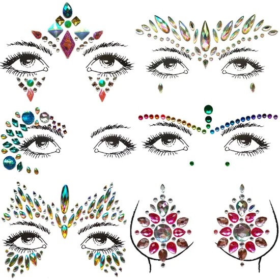 Алмазна наклейка Leg Avenue Jovi face jewels sticker O/S