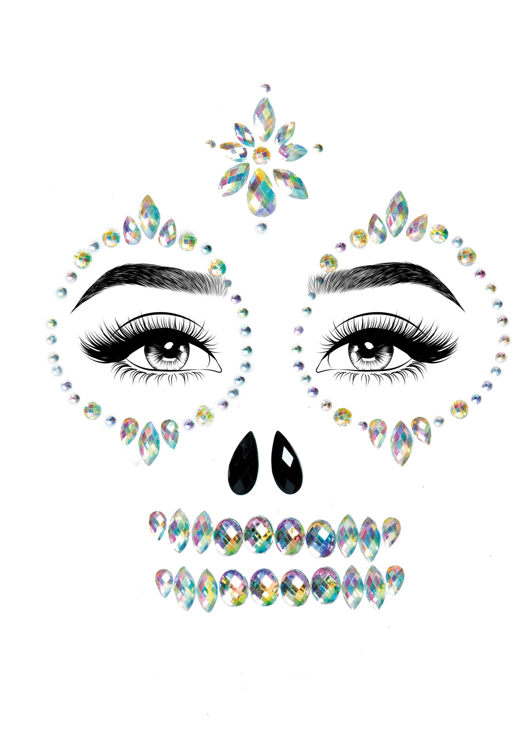 Украшения для лица и груди Leg Avenue Skeleton face and chest jewels O/S