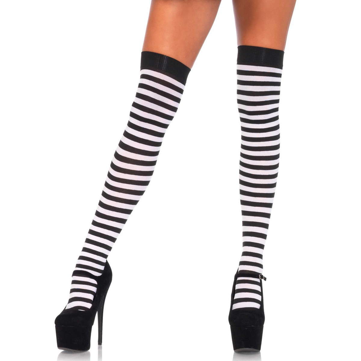 Смугасті нейлонові панчохи Leg Avenue O/S