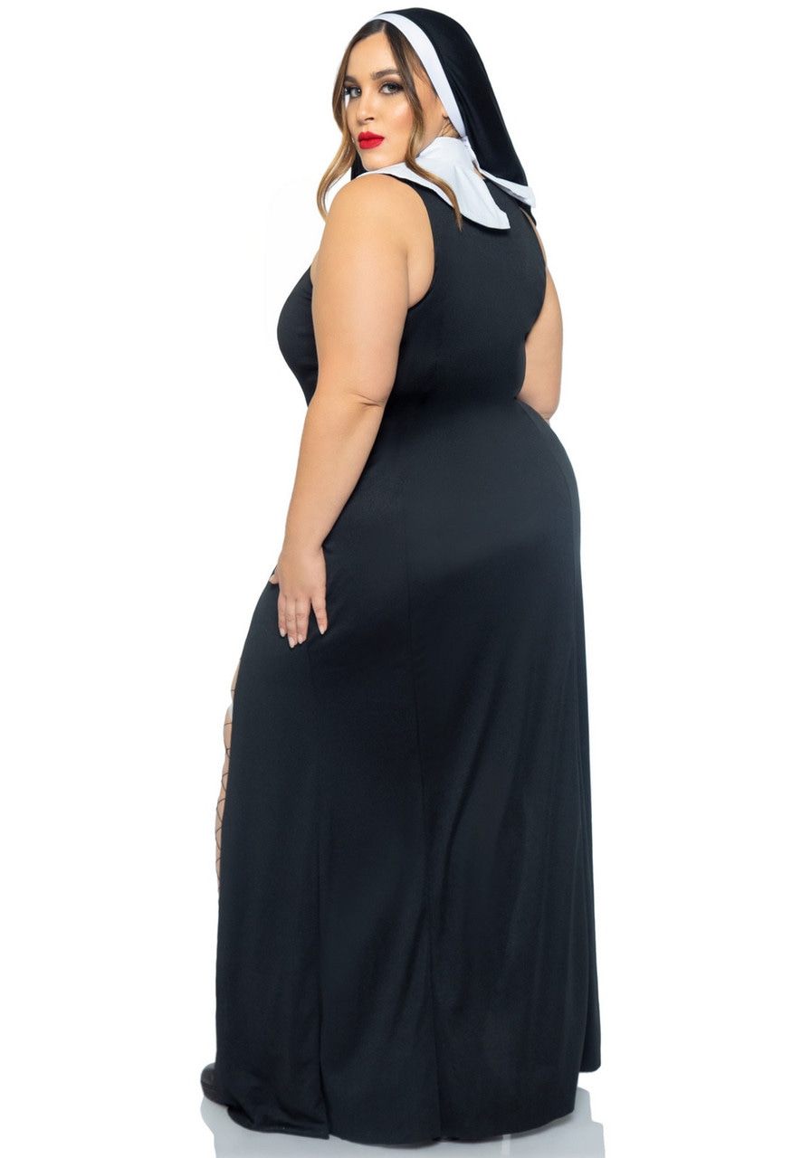 Костюм черниці Leg Avenue Sultry Sinner 1X-2X