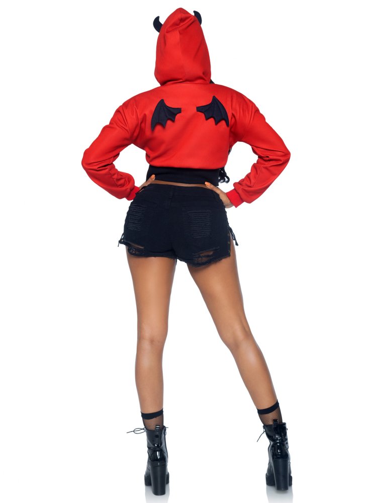 Коротка толстовка Диявол Leg Avenue Devil cropped hoodie S/M