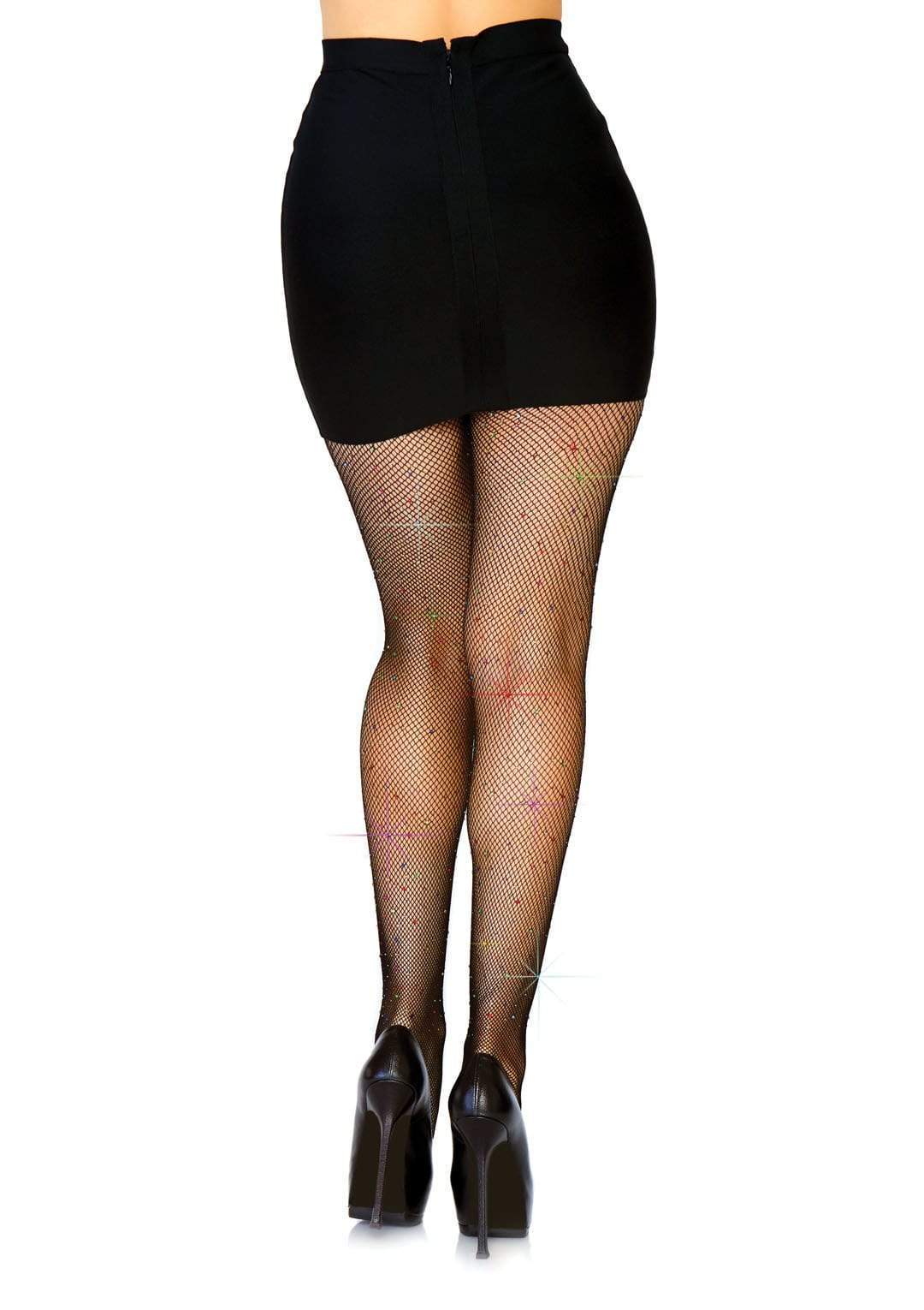 Колготки у сіточку зі стразами Leg Avenue O/S