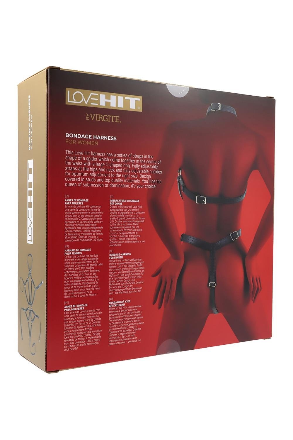 Портупея з декоративними заклепками Virgite Love Hit з екошкіри, чорна