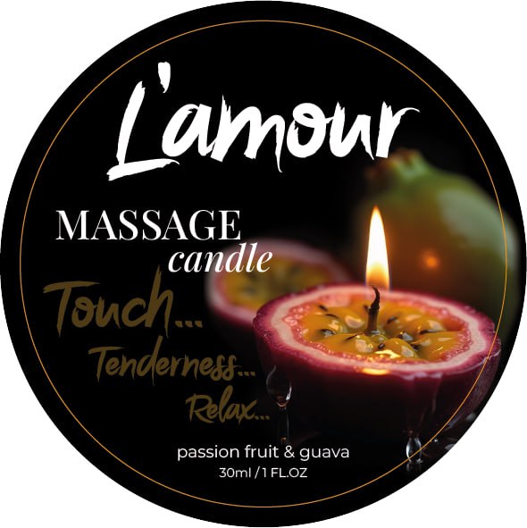 Масажна свічка L'amour Passionfruit & Guava з ароматом гуави та маракуї, 30 мл