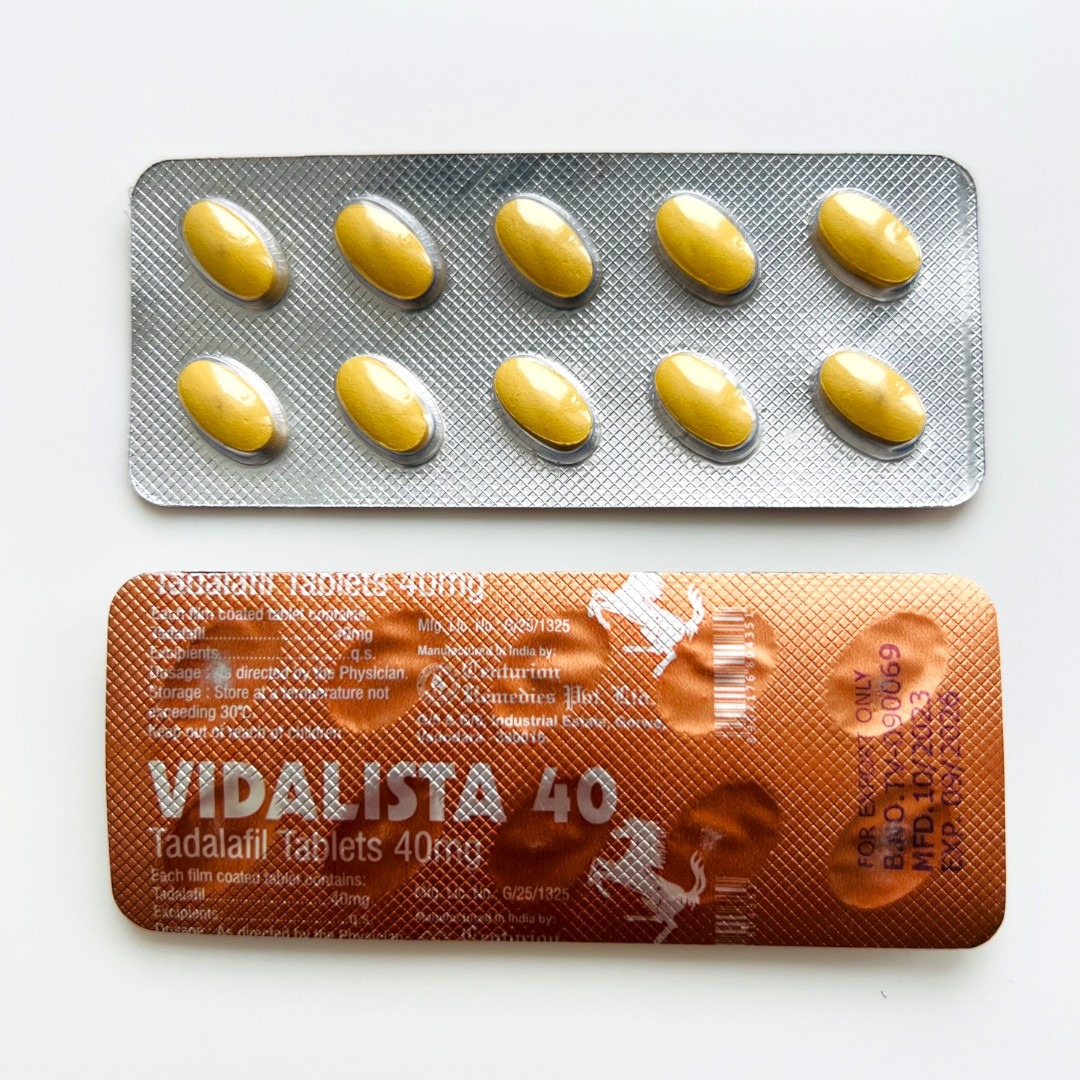 Збудливі таблетки Vidalista 40 для чоловіків (ціна за 1 блістер, 10 табл.)