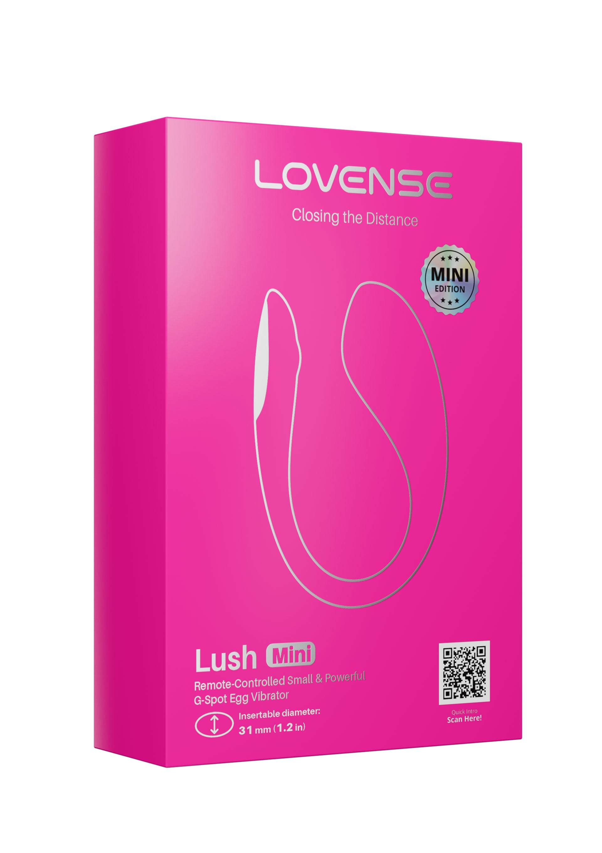 Смарт-віброяйце Lovense Lush Mini для точки G, з керуванням через додаток, рожеве
