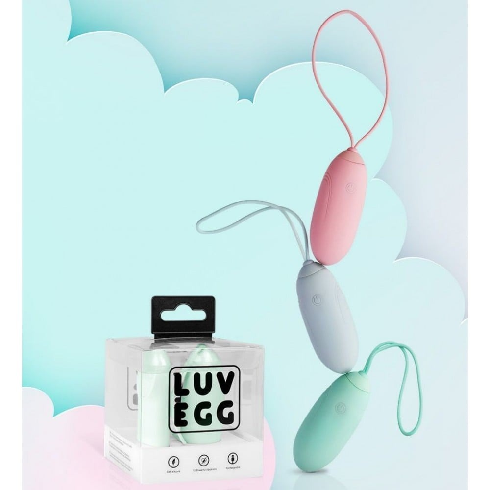 Віброяйце з пультом LUV EGG блакитне