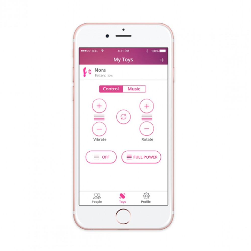 Вібратор кролик з функцією керування смартфона Lovense Nora