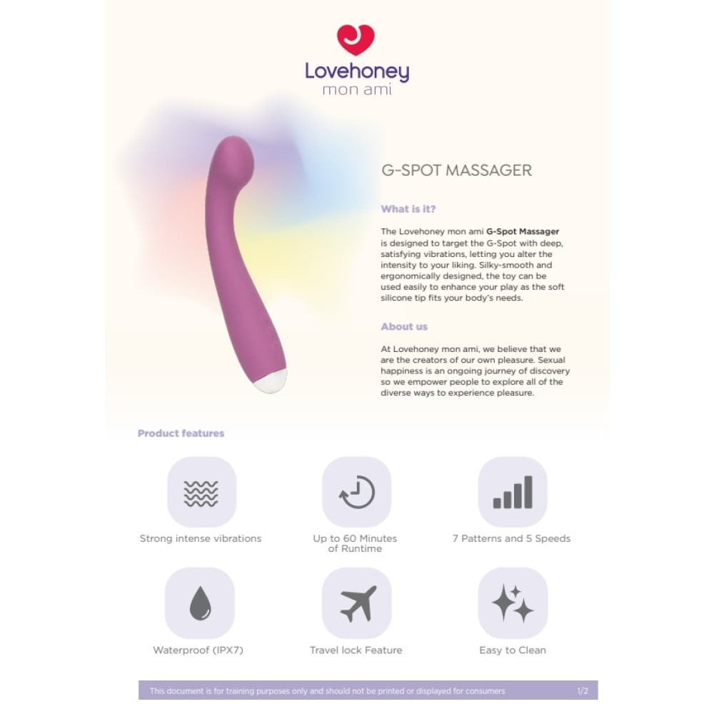 Вібратор для точки G Lovehoney Mon Ami G-spot, фіолетовий
