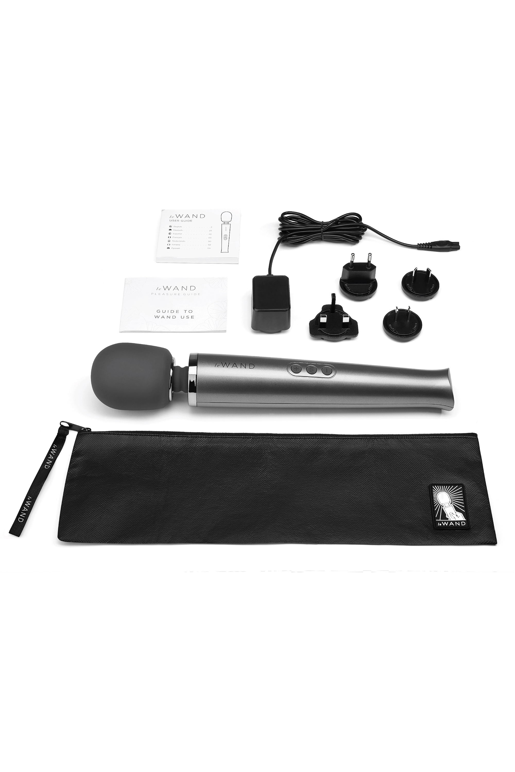 Вібратор мікрофон Le Wand RECHARGEABLE MASSAGER, сірий