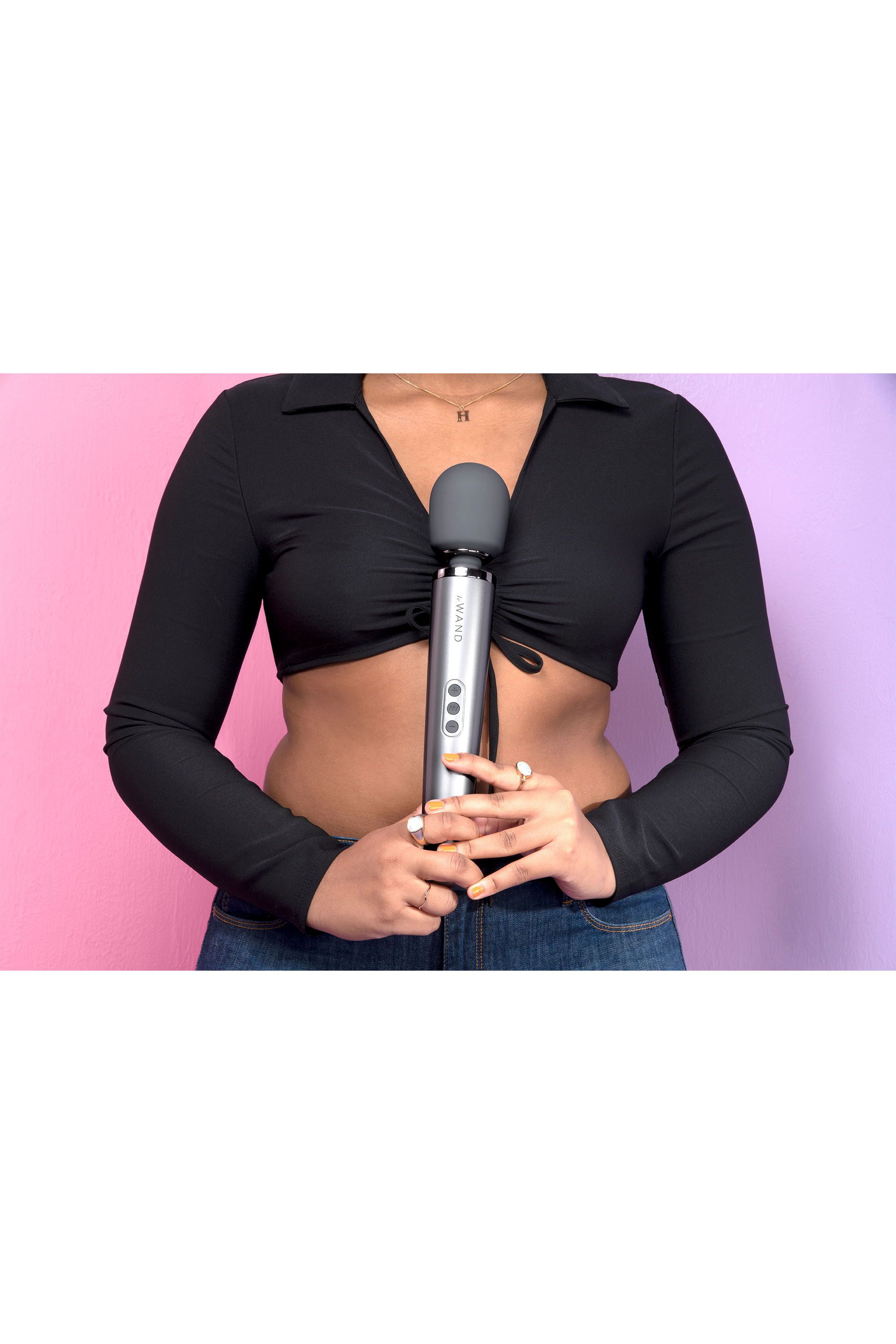 Вібратор мікрофон Le Wand RECHARGEABLE MASSAGER, сірий