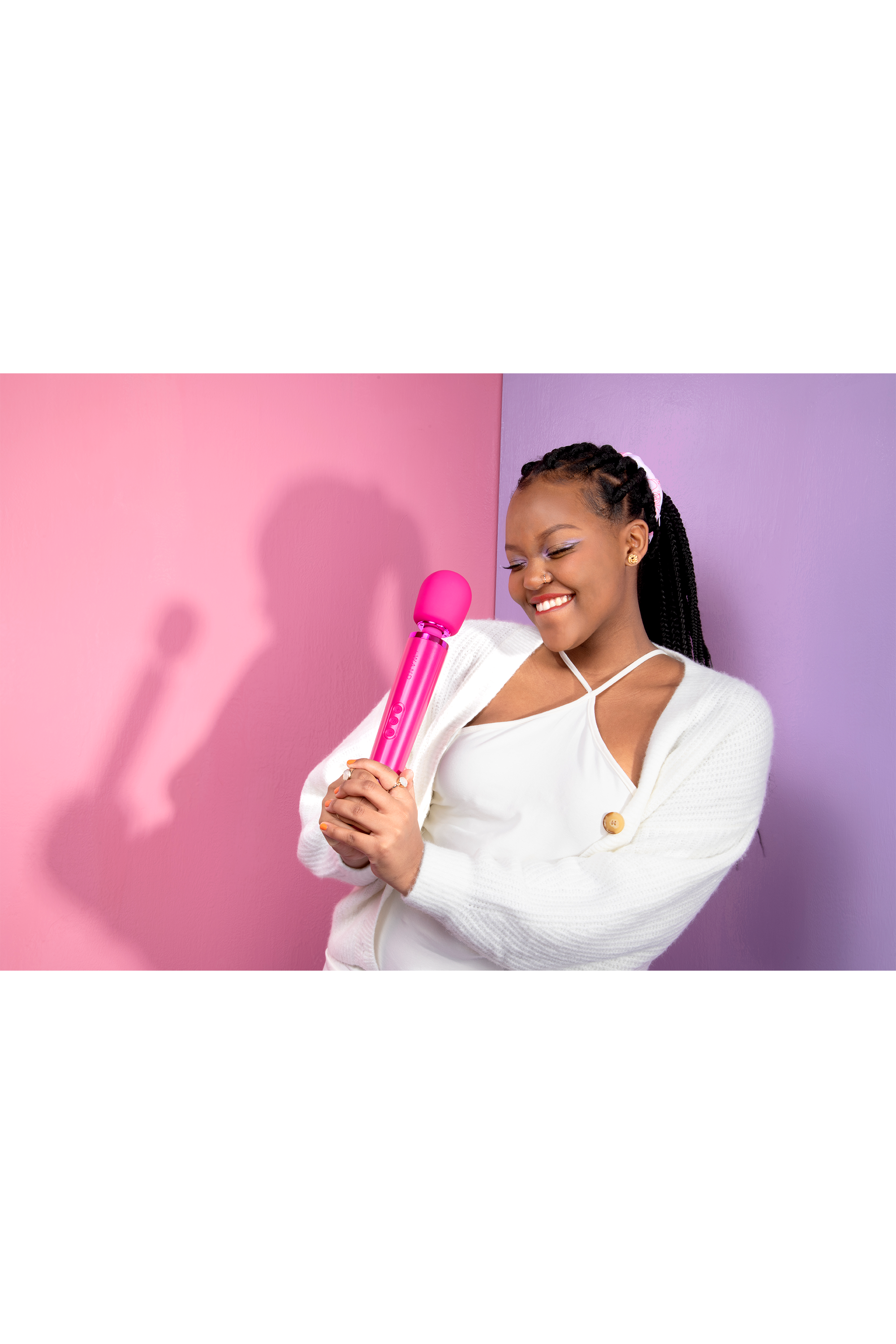 Вібратор мікрофон Le Wand RECHARGEABLE MASSAGER, пурпурний