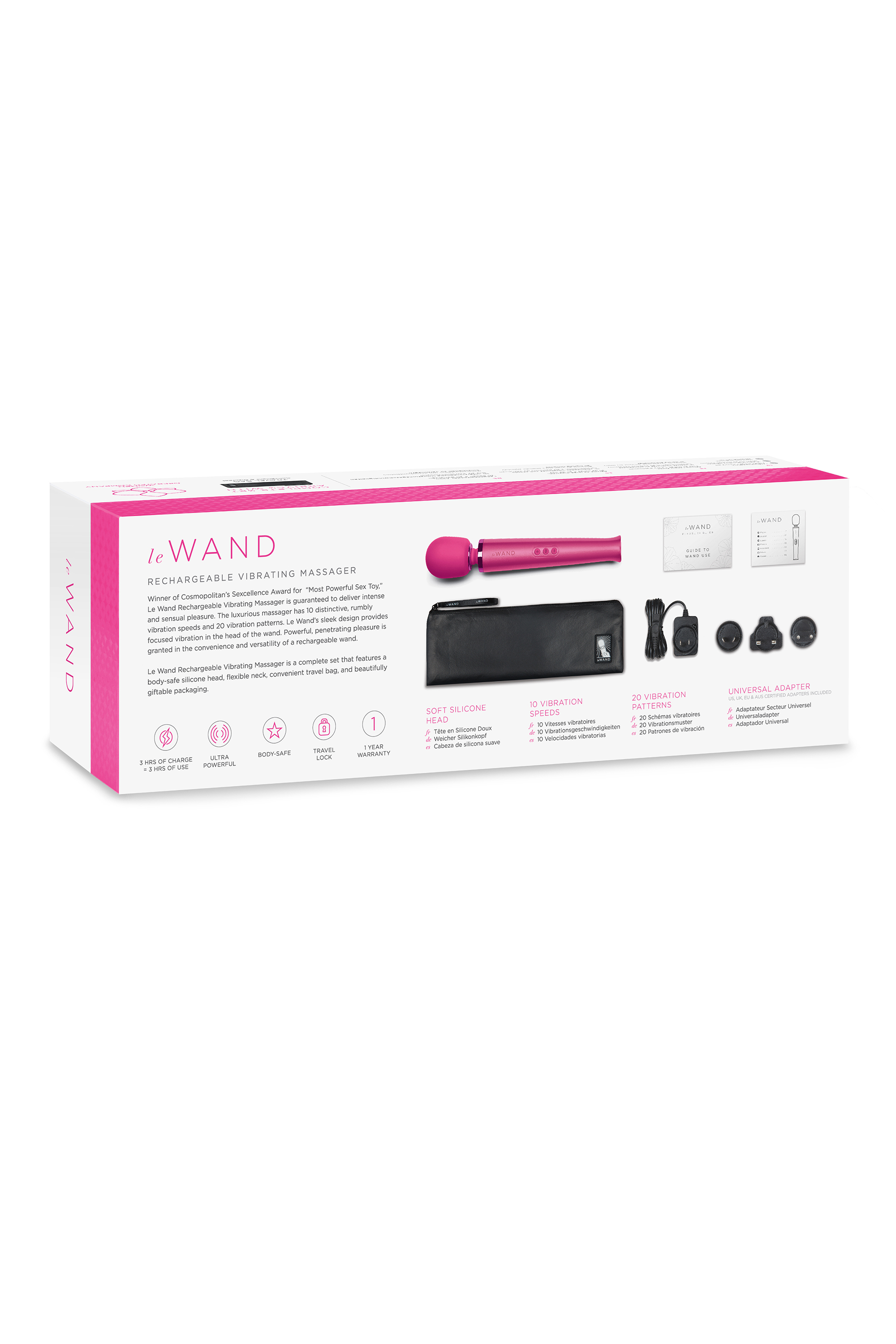 Вібратор мікрофон Le Wand RECHARGEABLE MASSAGER, пурпурний
