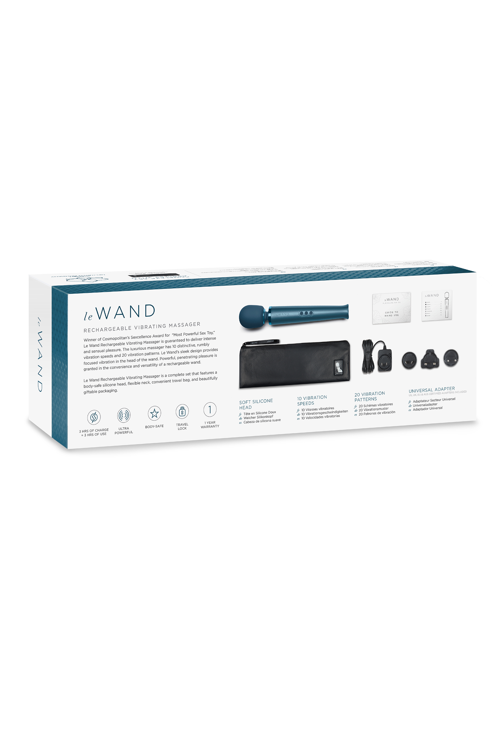 Вібратор мікрофон Le Wand RECHARGEABLE MASSAGER, тихоокеанський синій