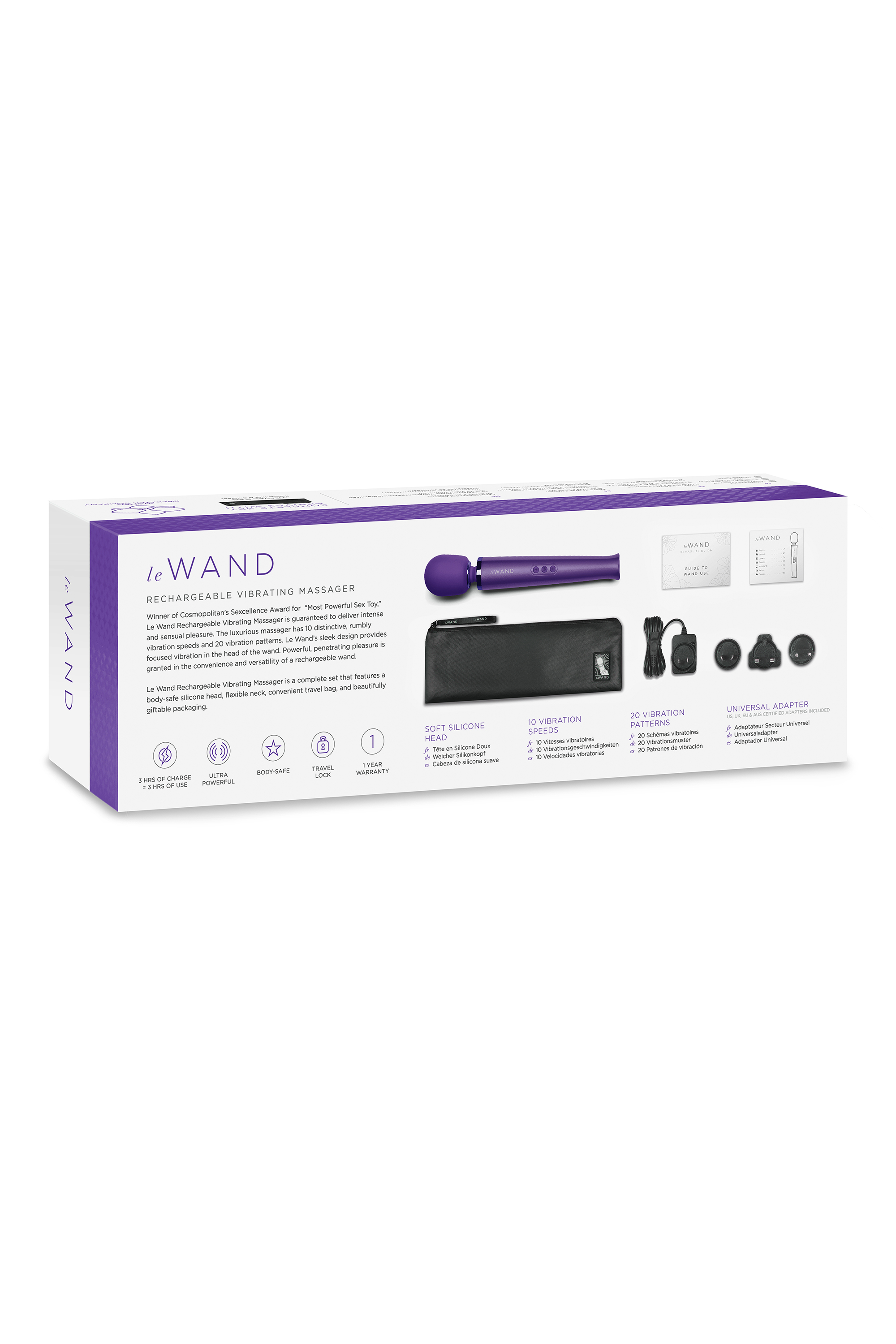 Вібратор мікрофон Le Wand RECHARGEABLE MASSAGER, фіолетовий