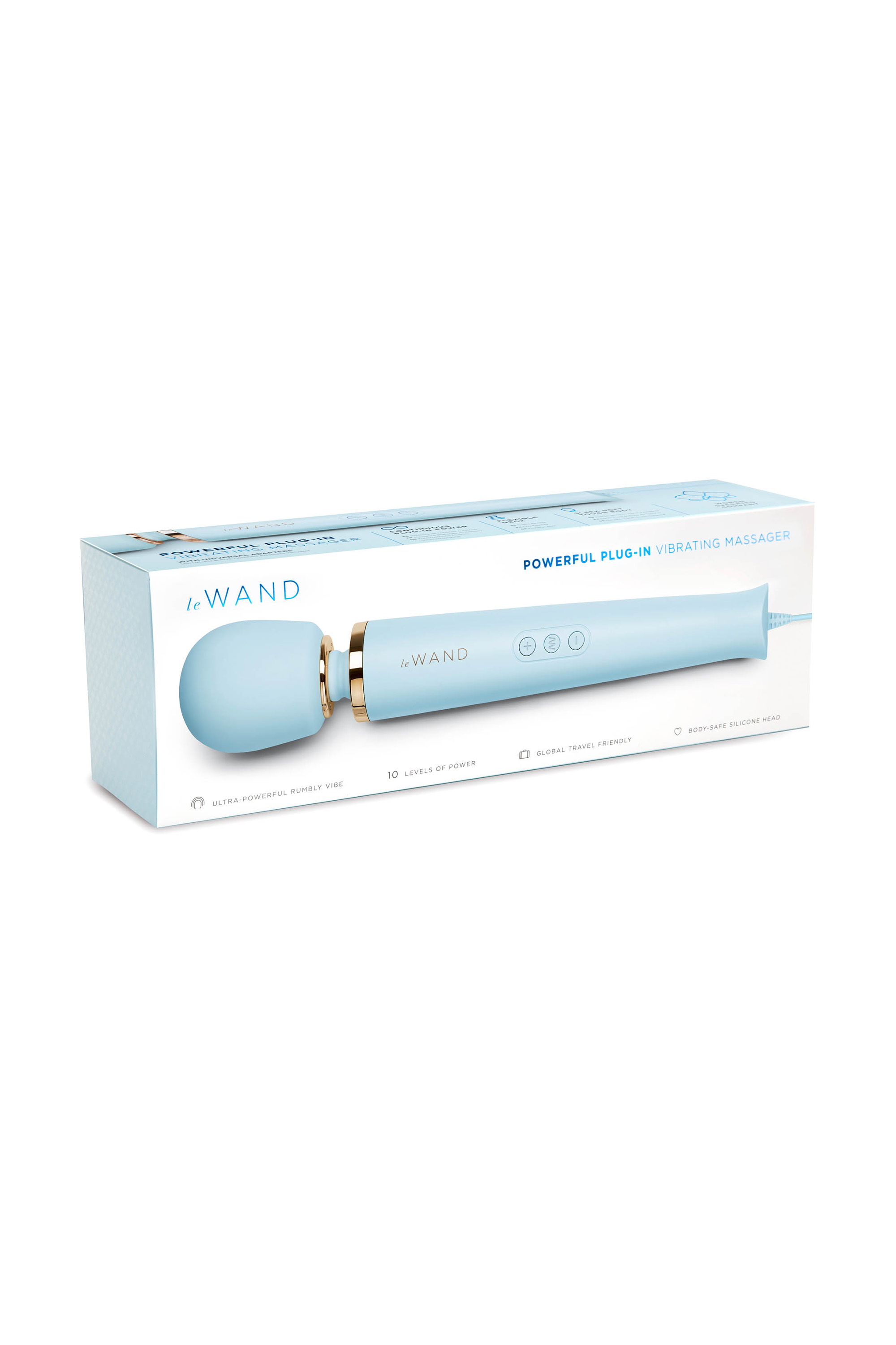 Вібратор мікрофон Le Wand POWERFUL PLUG-IN, ніжно-блакитний