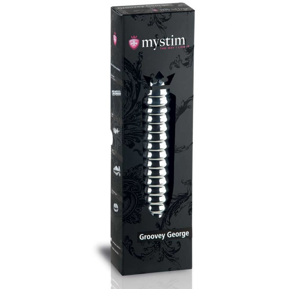 Фаллоимитатор для электросекса, рельефный Mystim 20 х 4.5 см
