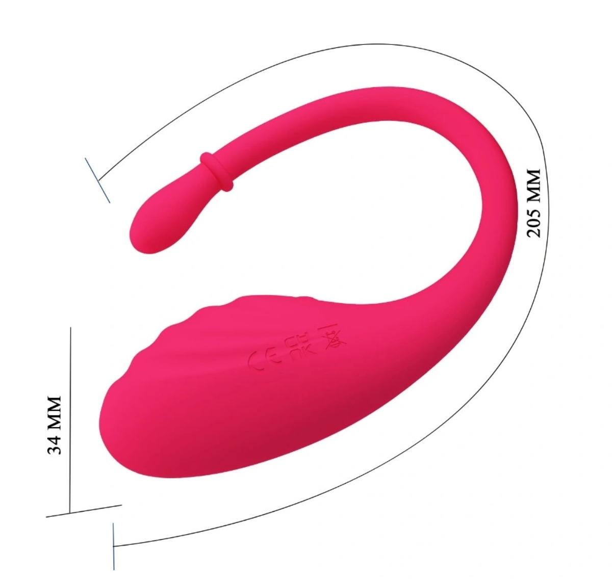 Віброяйце Romance Undine Vibro-Bullet силіконове, з додатком, рожеве, 20,5 х 3,4 см
