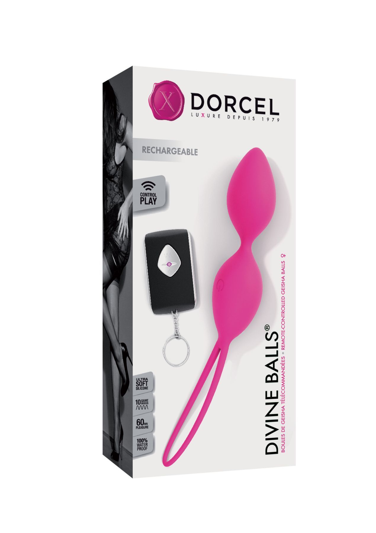 Вагинальные шарики Dorcel Divine Balls, диаметр 3,5 см, масса 91г