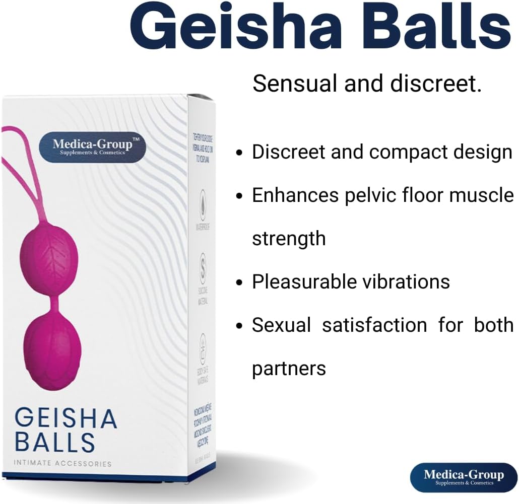 Вагінальні кульки гейші Medica Group Geisha Balls, фіолетові, 3.6 см