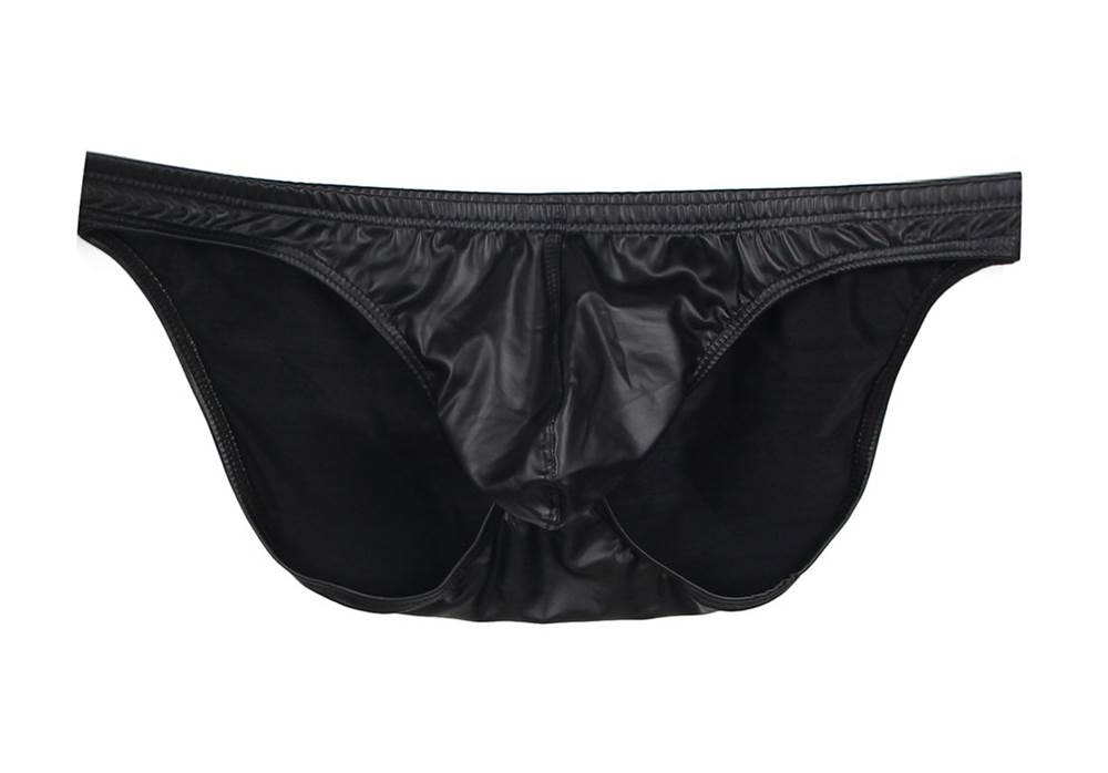 Стринги мужские Star Night из искусственной кожи, черные, XL