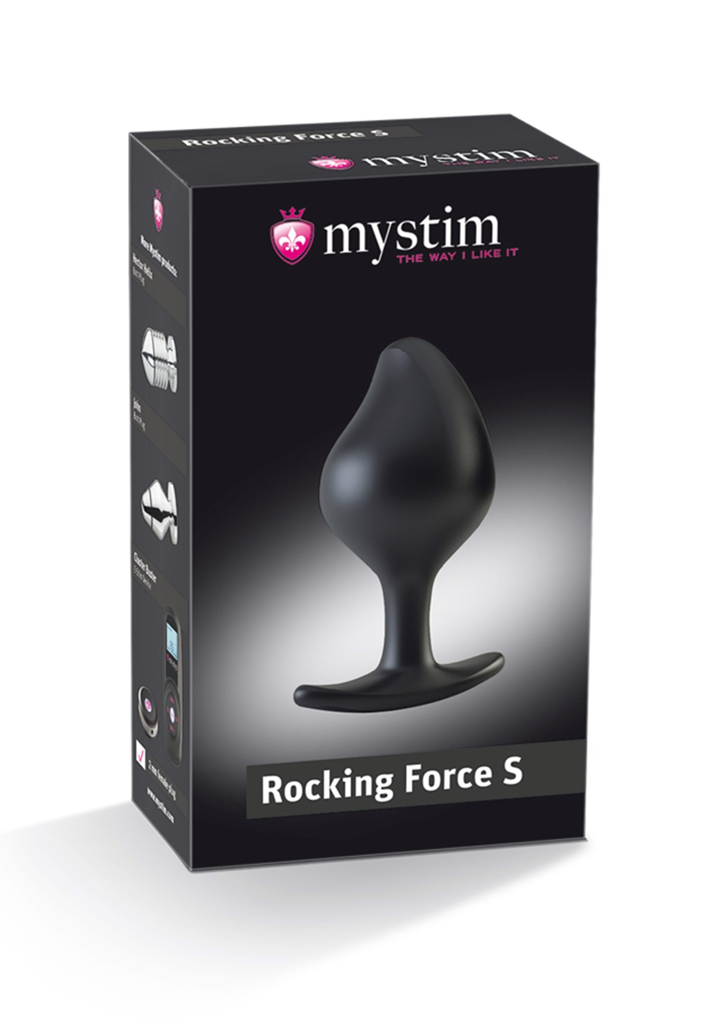 Анальна пробка для електростимуляції Mystim чорна, 9.7 х 3.7 см