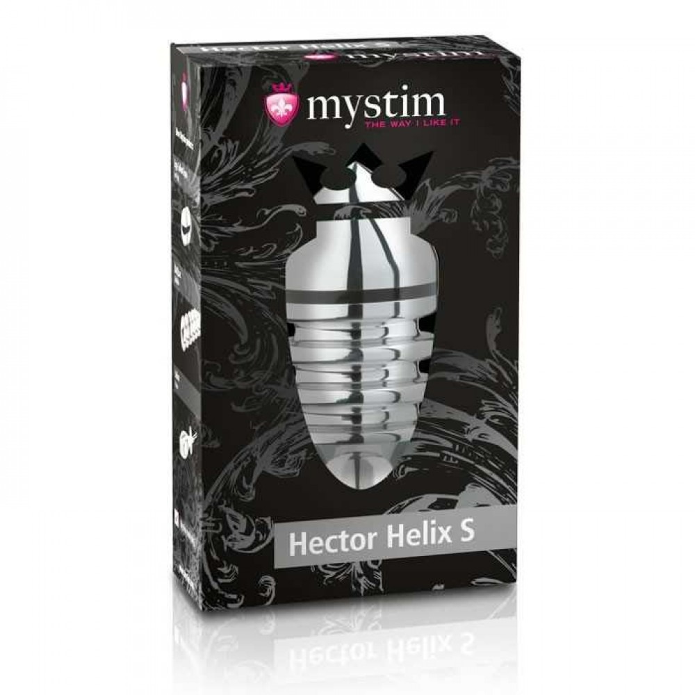 Металлическая анальная пробка Mystim Hector Helix S