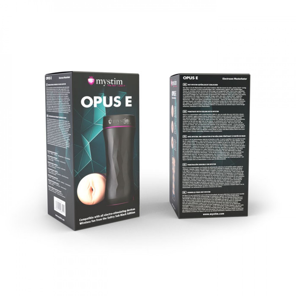 Мастурбатор вагіна для електростимуляції Mystim Opus E Vagina, чорний