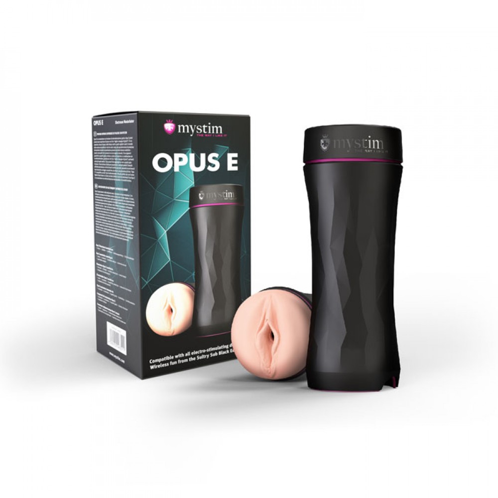 Мастурбатор вагіна для електростимуляції Mystim Opus E Vagina, чорний