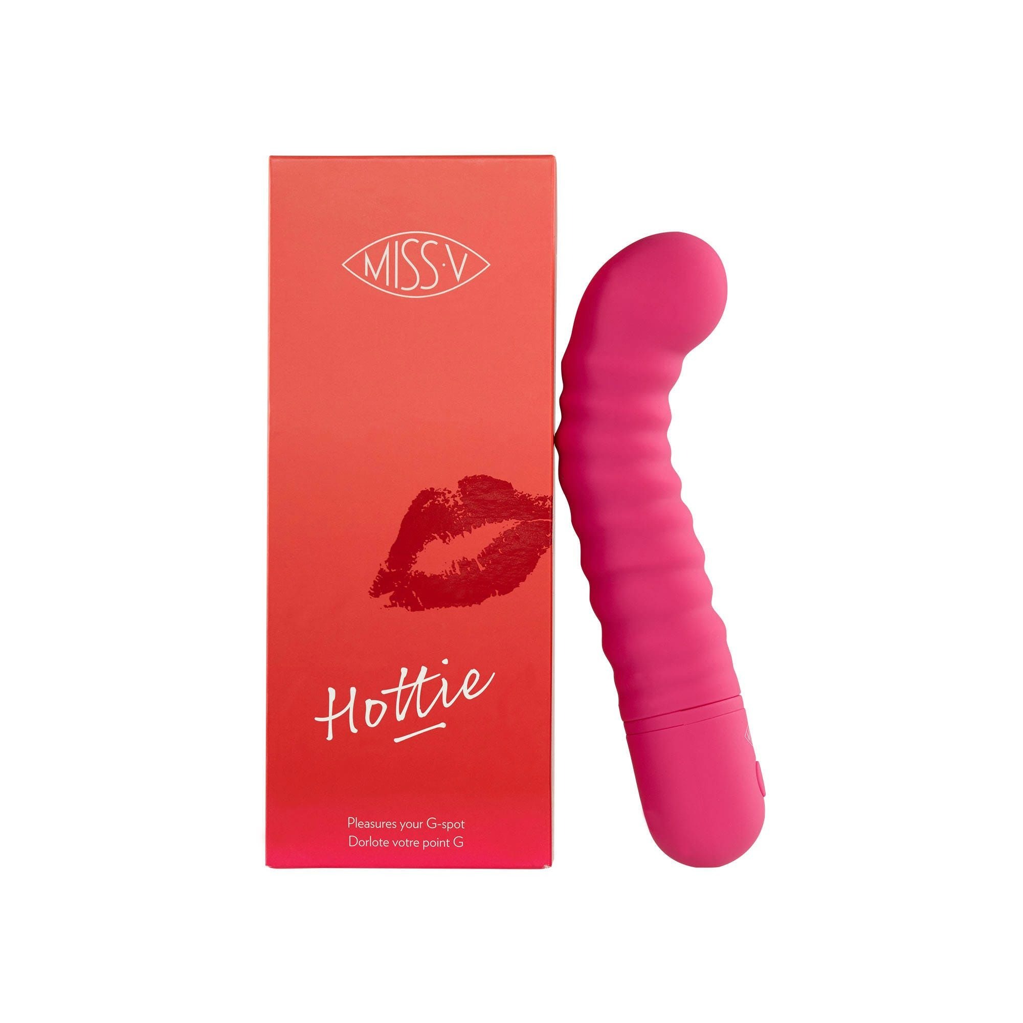 Вібратор для точки G рельєфний Hottie Miss V, рожевий