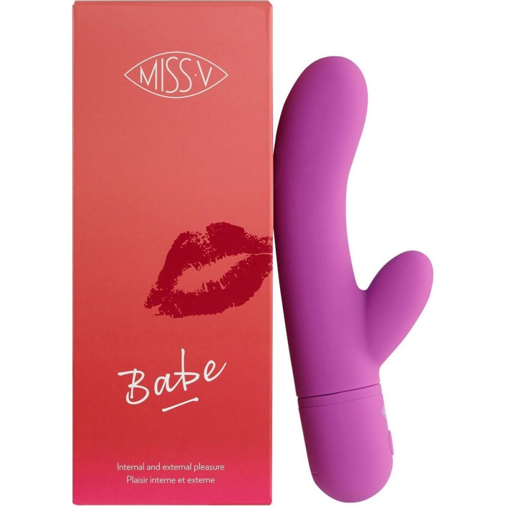 Вібратор-кролик Babe Pretty Violet Miss V, фіолетовий