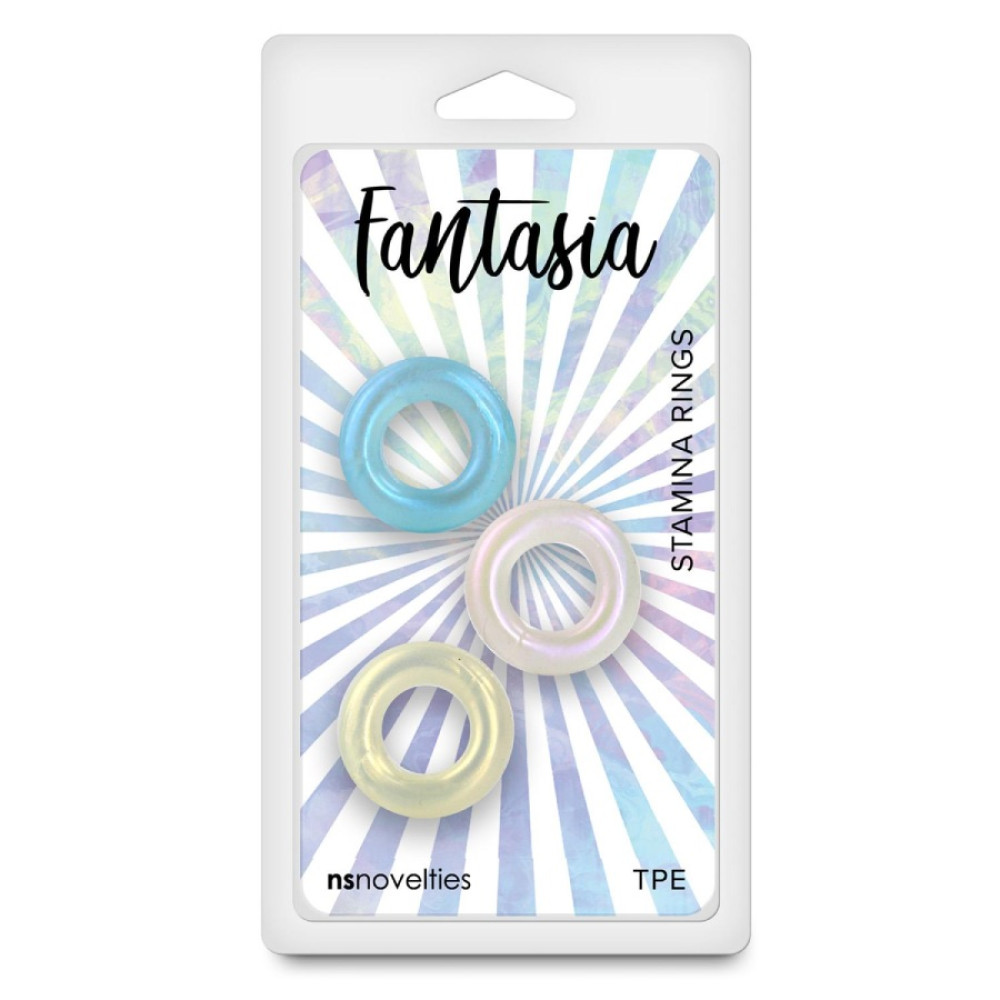 Набір ерекційних кілець NS Novelties Fantasia, різнокольоровий перламутр, 3 шт