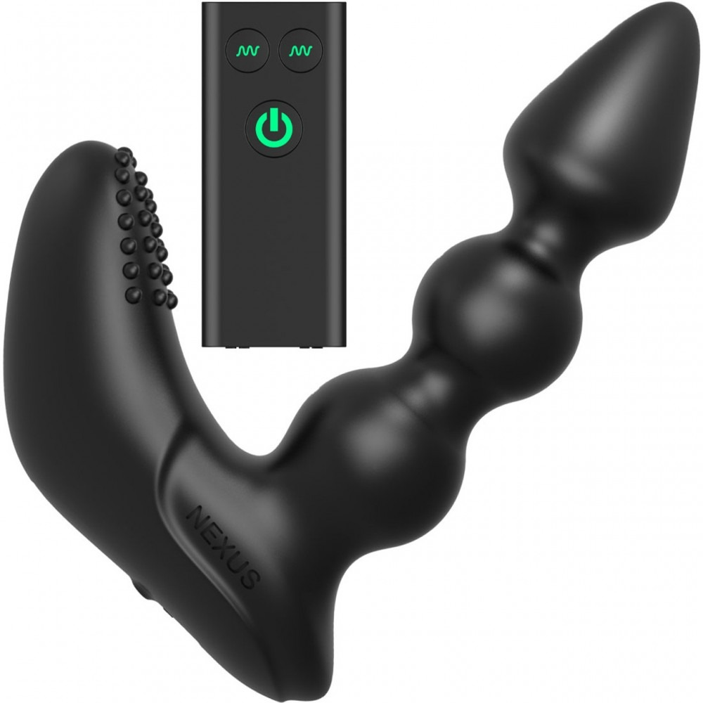 Масажер простати з вібрацією Nexus Bendz, силікон, чорний, 14 х 3 см