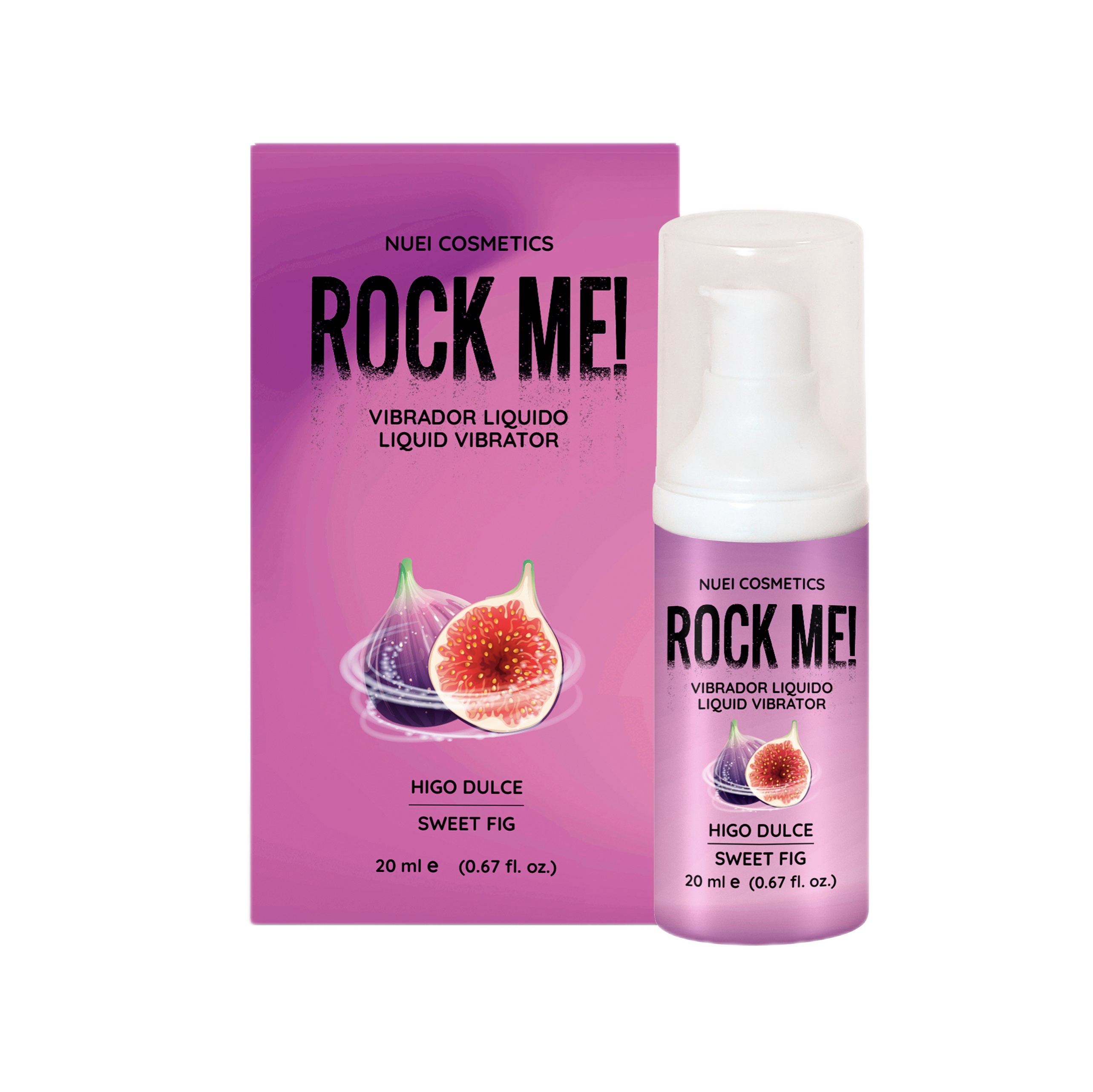 Рідкий вібратор NUEI ROCK ME зі смаком солодкого інжиру, 20 мл