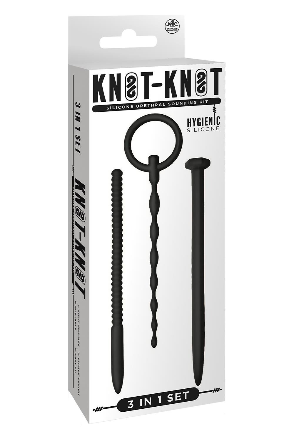 Набір чорних уретральних катетерів NMC Knot Knot із силікону