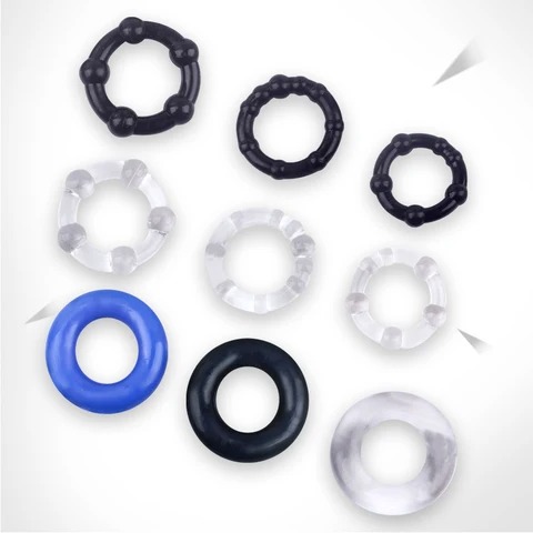 Набор эрекционных колец NS Novelties Renegade Dyno Cock Rings, черные, 3 шт