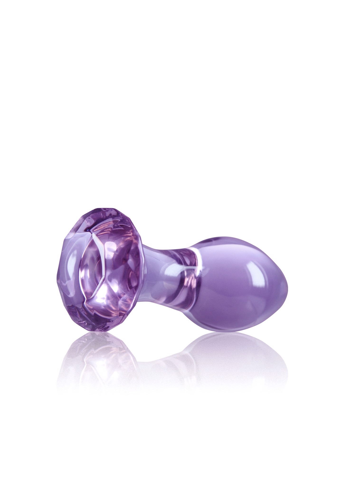 Анальна скляна пробка NS Novelties Crystal, фіолетова