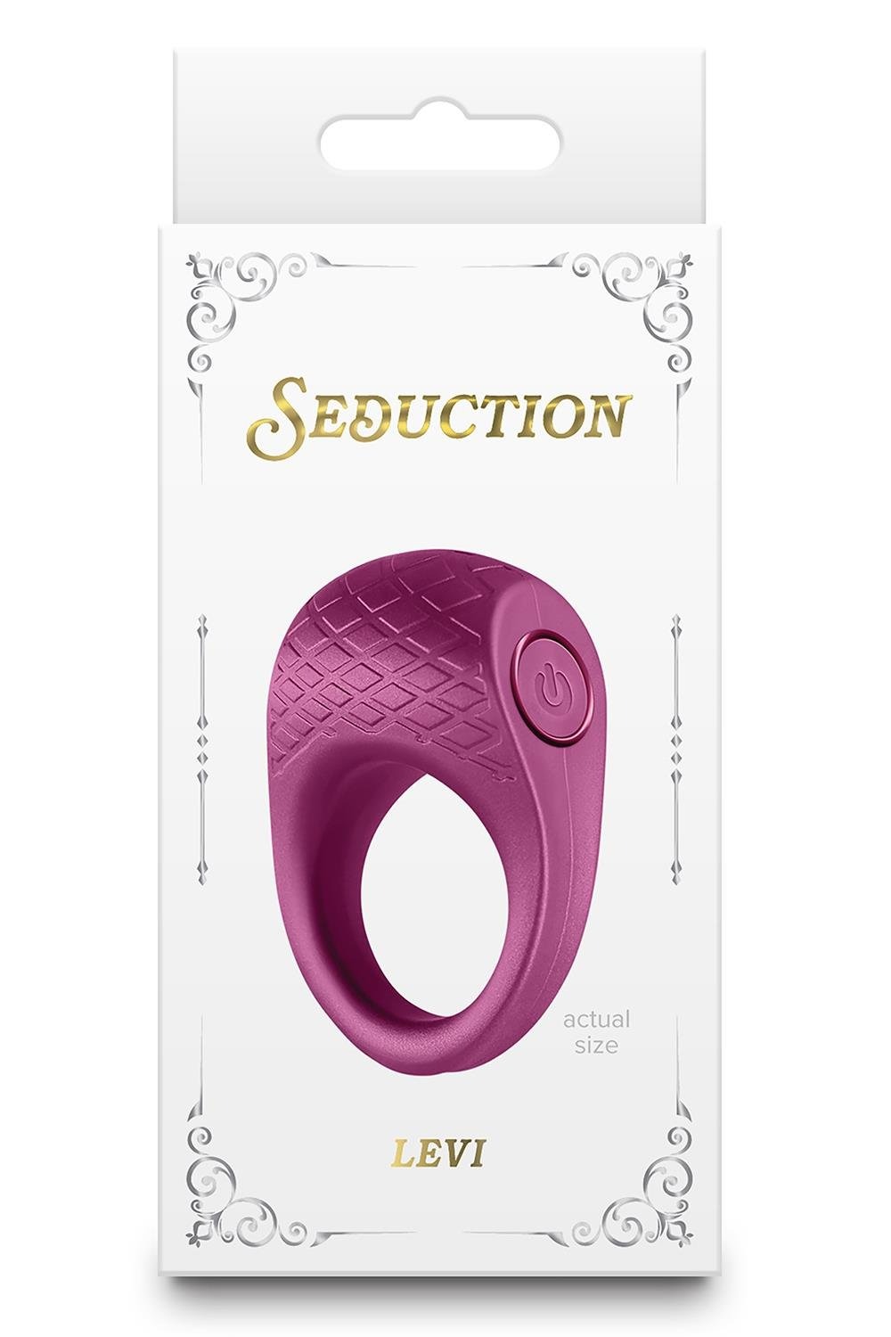 Вибро кольцо для пениса NS Novelties Seduction Levi бордовый металлик