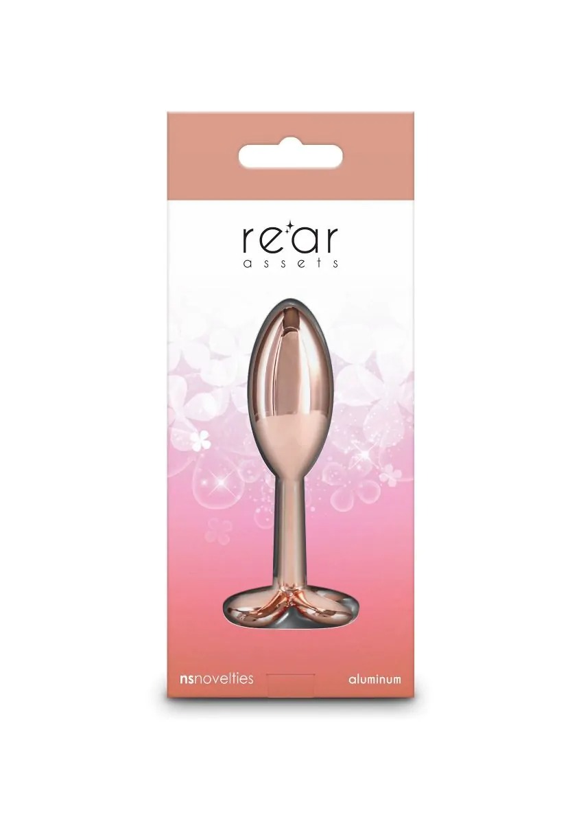 Анальна пробка металева NS Novelties Rear Assets Clover, золотий