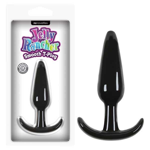 Анальна пробка NS Novelties Jelly Rancher Smooth T-Plug, чорний